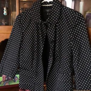 Black with white polka dot jacket